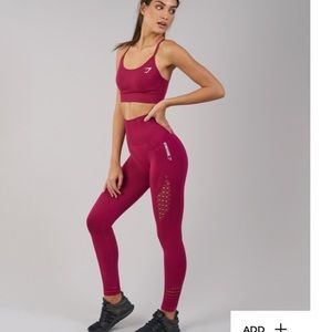 SEAMLESS ENERGY HIGH WAISTED LEGGINGS in Beet